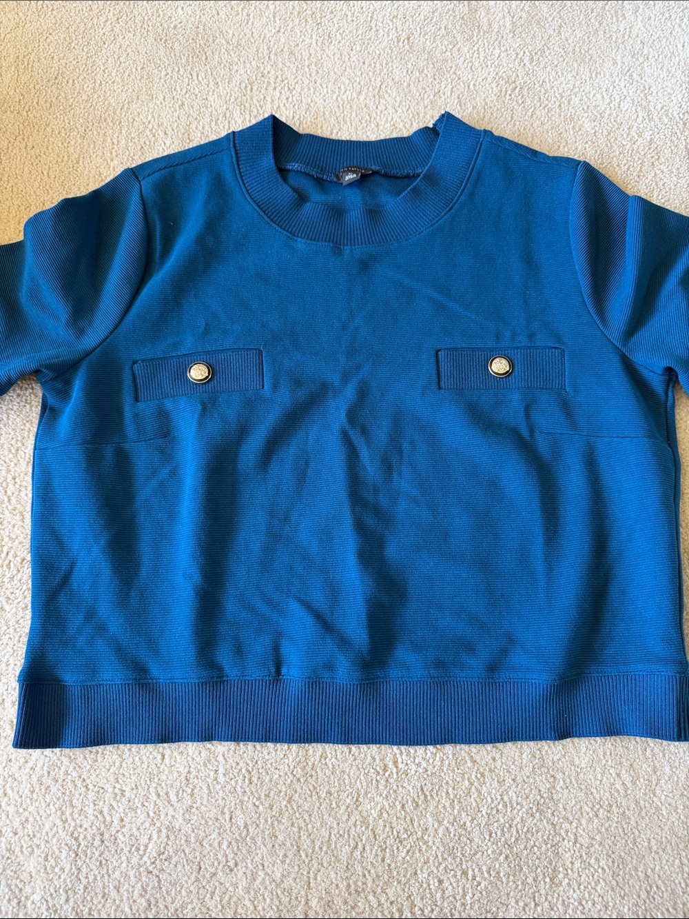 Ann Taylor Teal Blue Crewneck